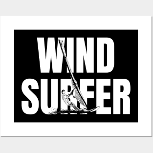 Windsurfer Typography Surfer Cool Windsurfing Posters and Art